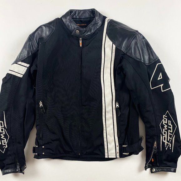 Power Trip Chris Carr Armored Motorcycle Jacket Men's Small Black - Picture 2 of 16